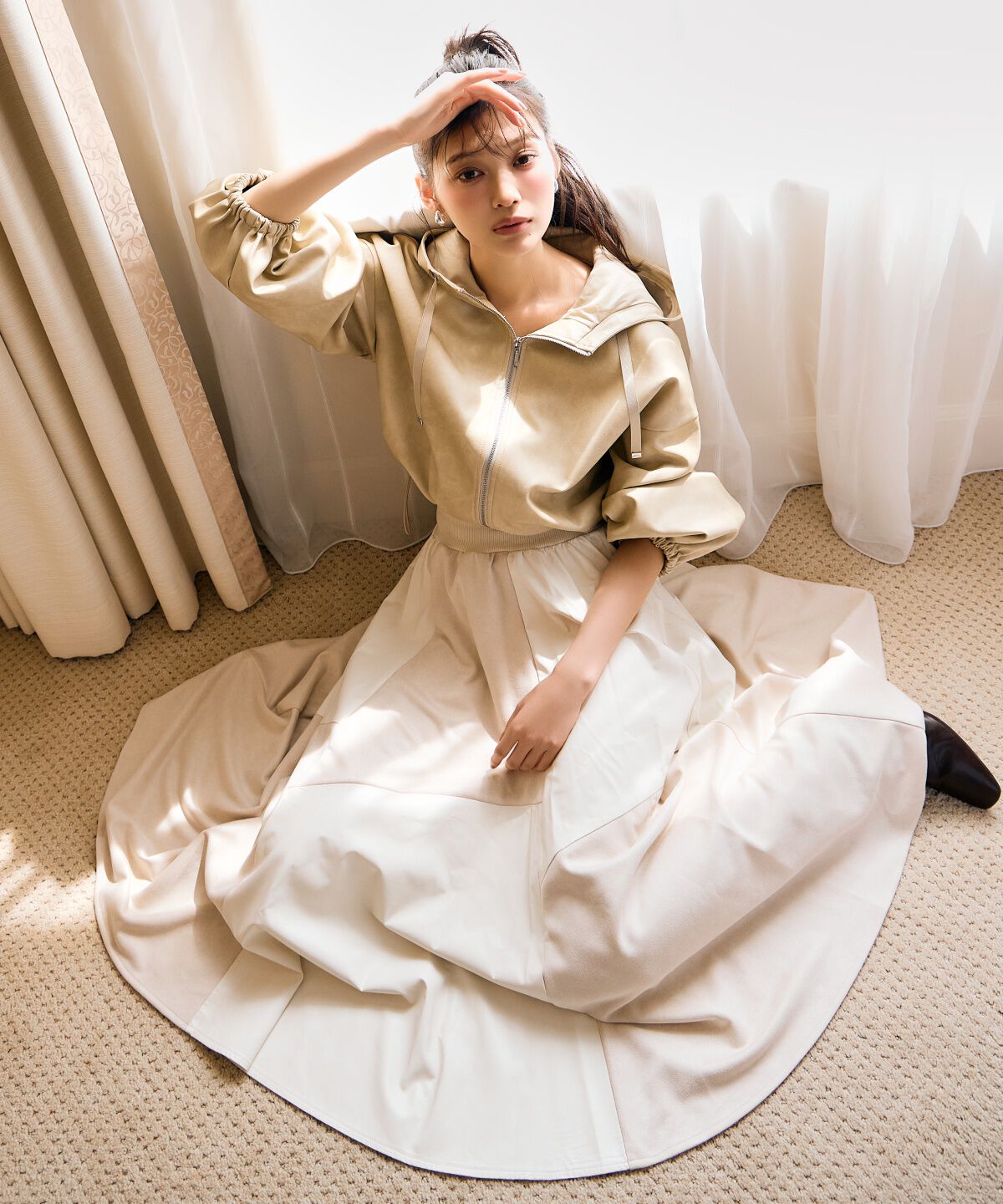 アンドクチュール「フェイクレザーブルゾン」|ブルゾン・スタジャン|