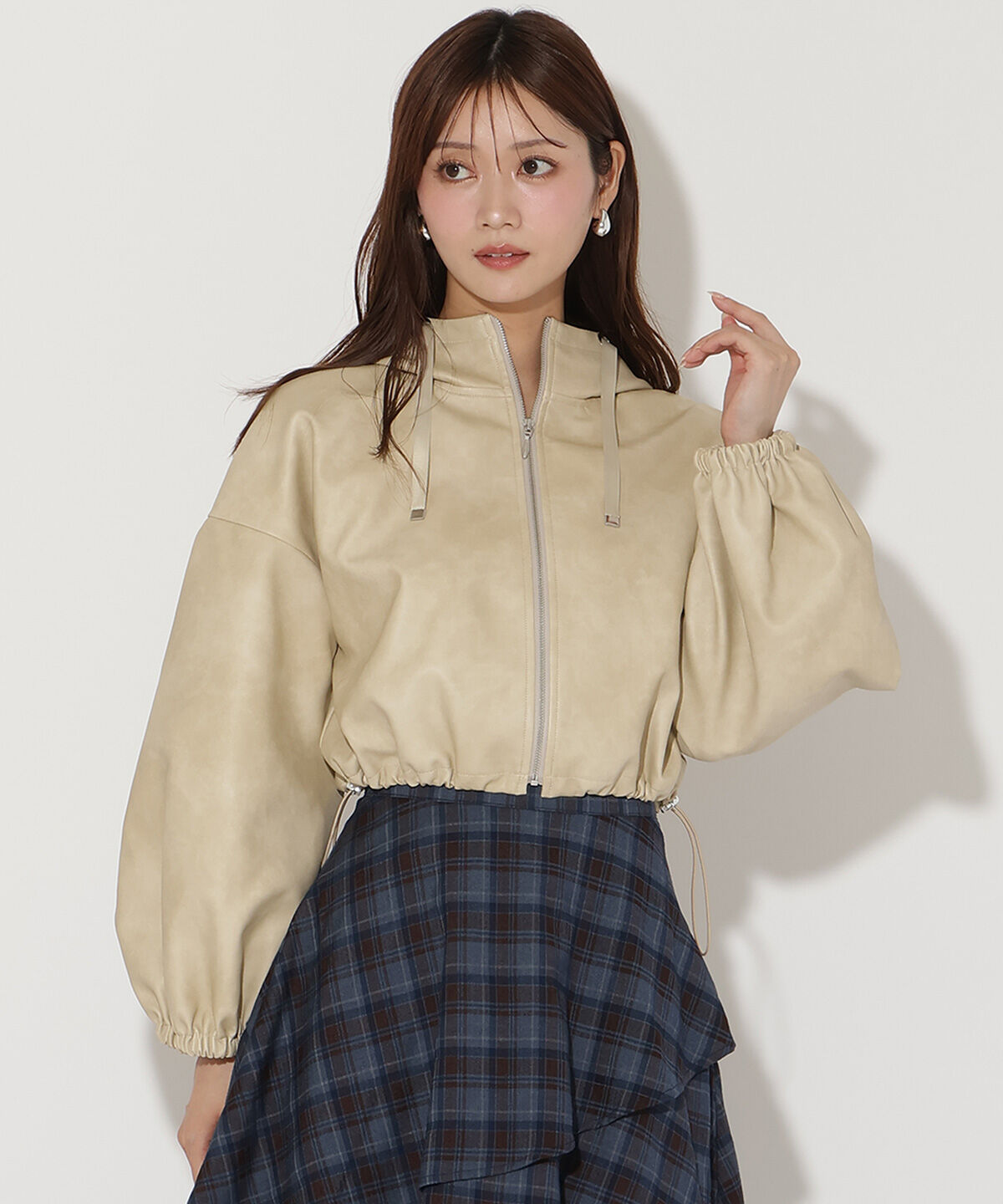 アンドクチュール「フェイクレザーブルゾン」|ブルゾン・スタジャン|