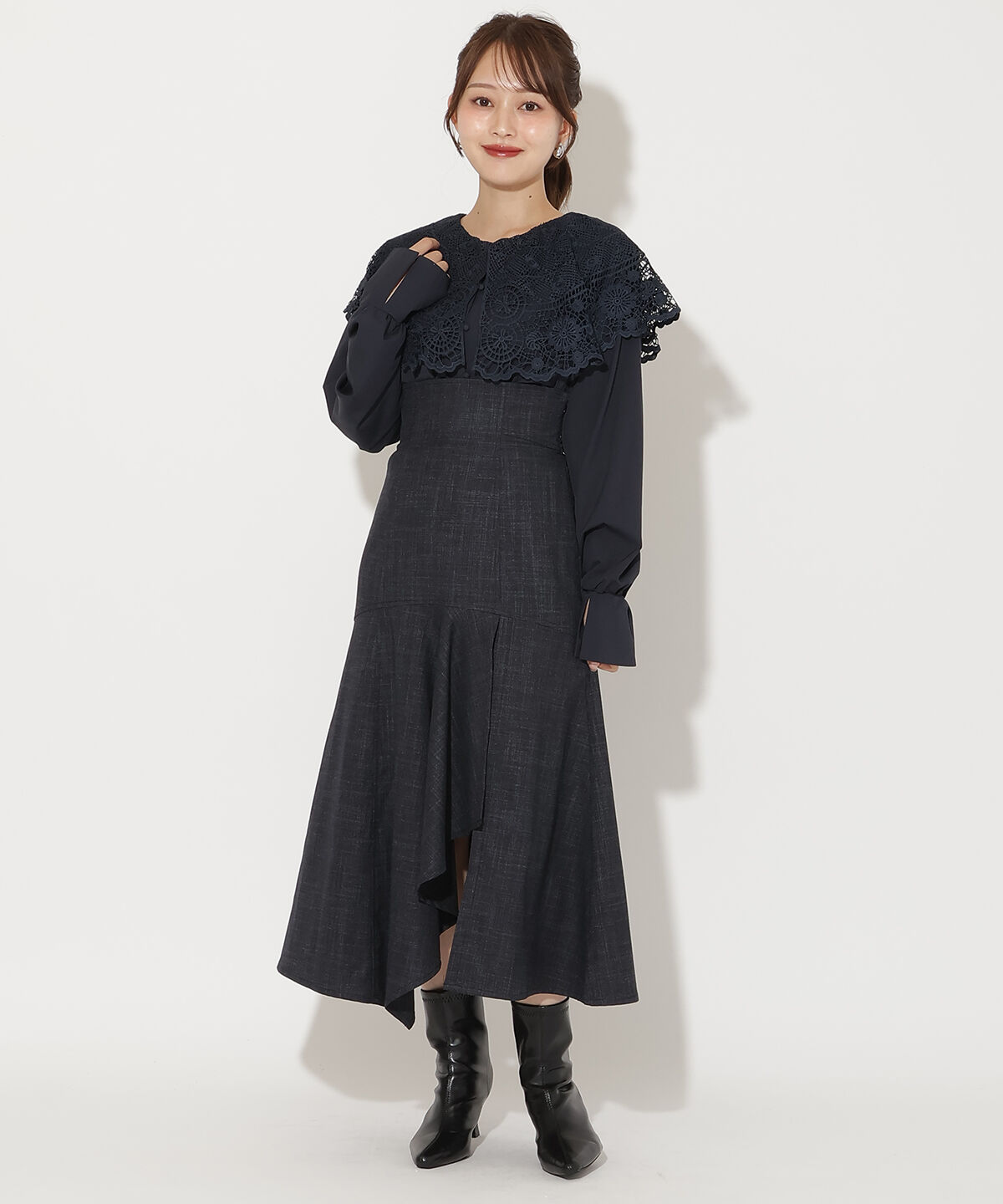 アンドクチュール「レースカラーブラウス」|シャツ・ブラウス|