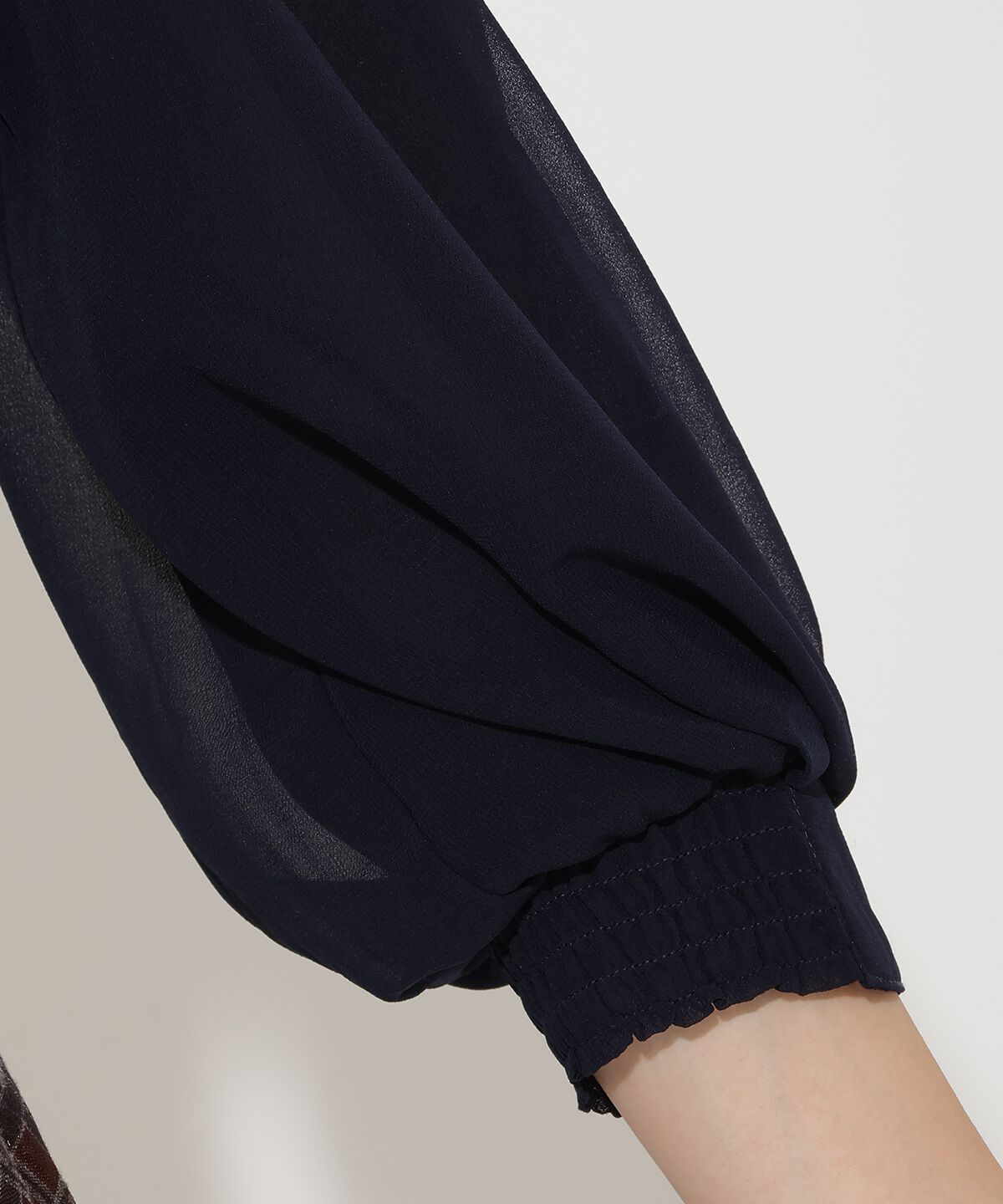 アンドクチュール「7分袖ホルターリボンニットプルオーバー」|ニット・セーター|