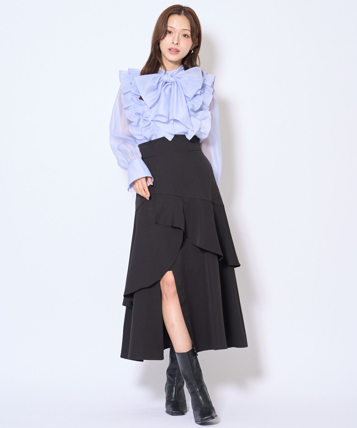 アンドクチュール「インナーミニティアードスカート」|フレア|