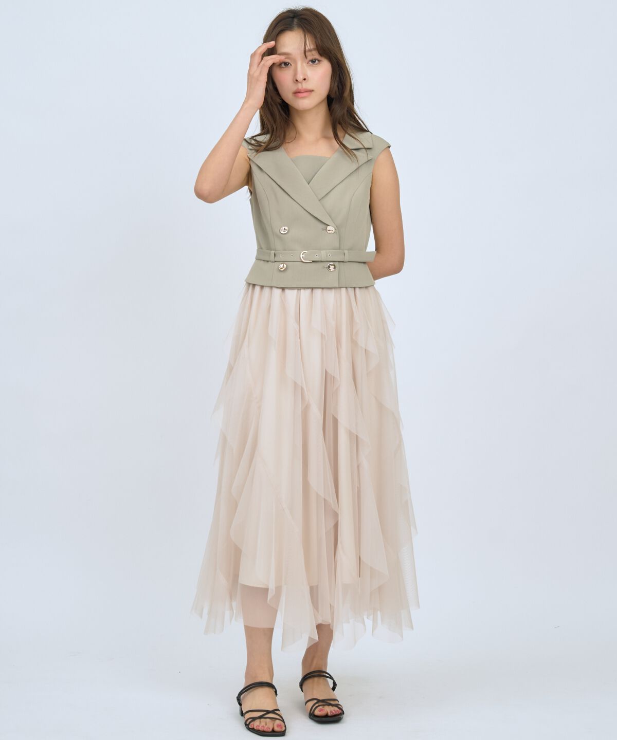 アンドクチュール「アシメチュールトレンチジャンスカ」|ジャンパースカート|