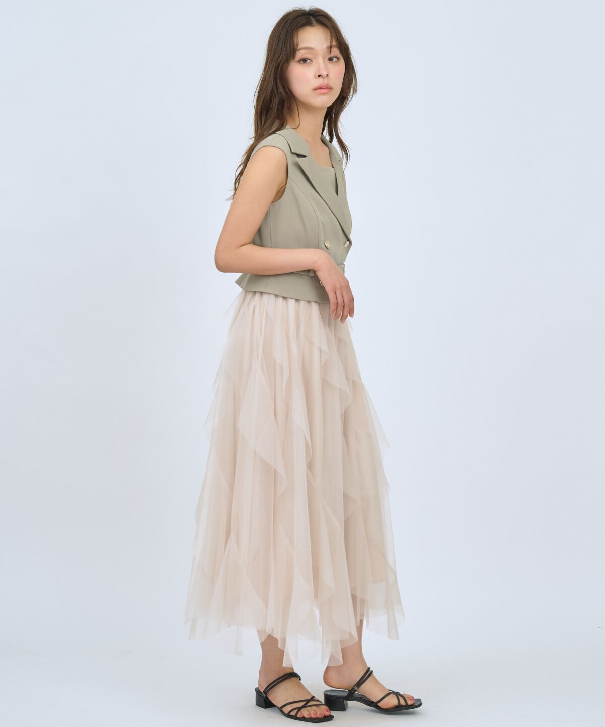 アンドクチュール「アシメチュールトレンチジャンスカ」|ジャンパースカート|