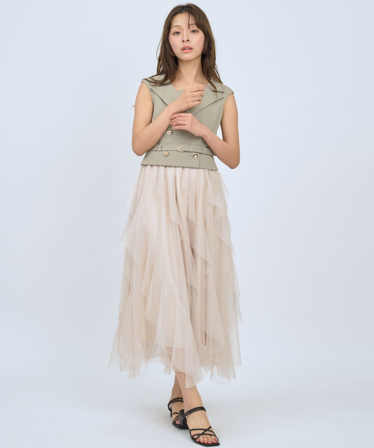 アンドクチュール「アシメチュールトレンチジャンスカ」|ジャンパースカート|