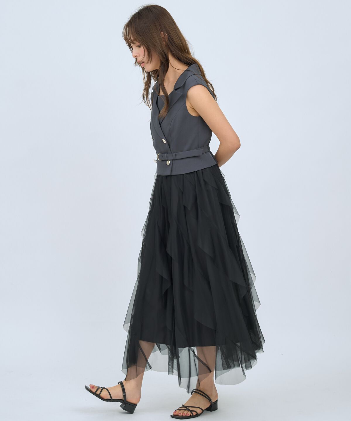 アンドクチュール「アシメチュールトレンチジャンスカ」|ジャンパースカート|