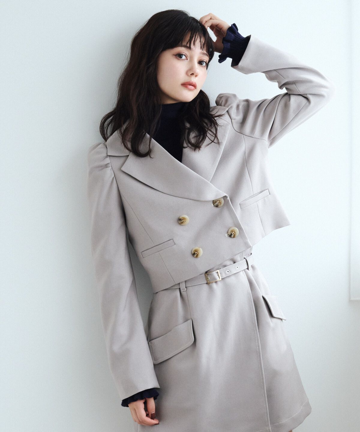 REDYAZEL「ウーリッシュショートダブルジャケット」|テーラードジャケット|