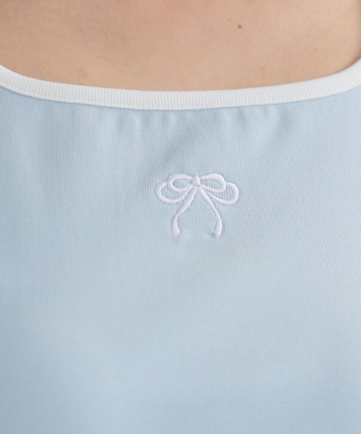 REDYAZEL「リボンエンブロイダリーパイピングＴシャツ」|Tシャツ・カットソー|