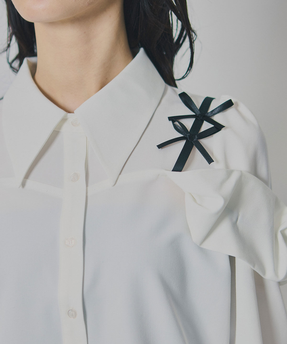 REDYAZEL「リボンフリルショルダーブラウス」|シャツ・ブラウス|