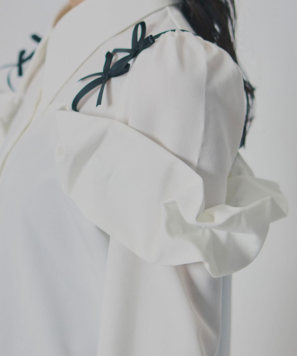 REDYAZEL「リボンフリルショルダーブラウス」|シャツ・ブラウス|
