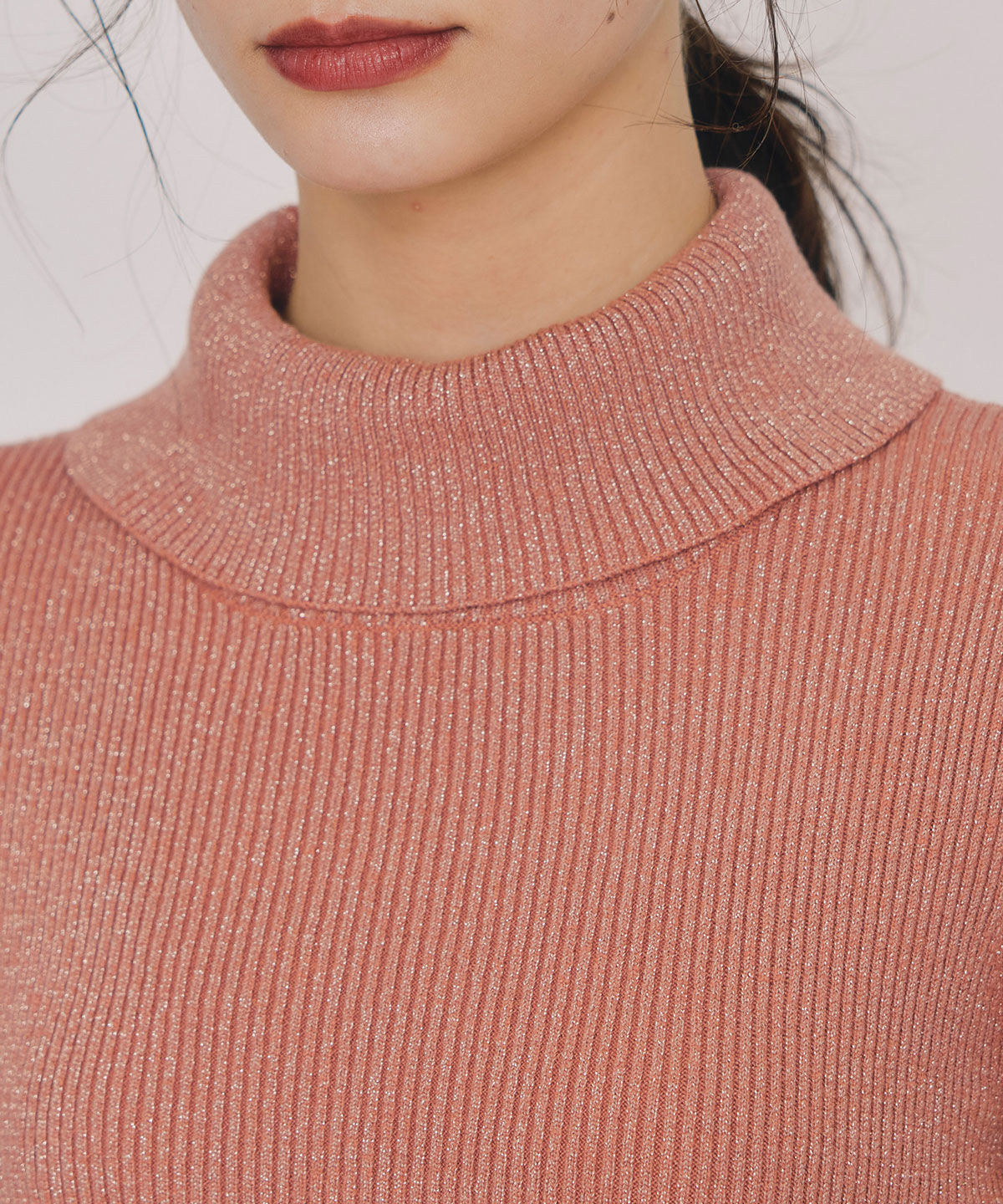 REDYAZEL「ラメタートルニットプルオーバー」|ニット・セーター|