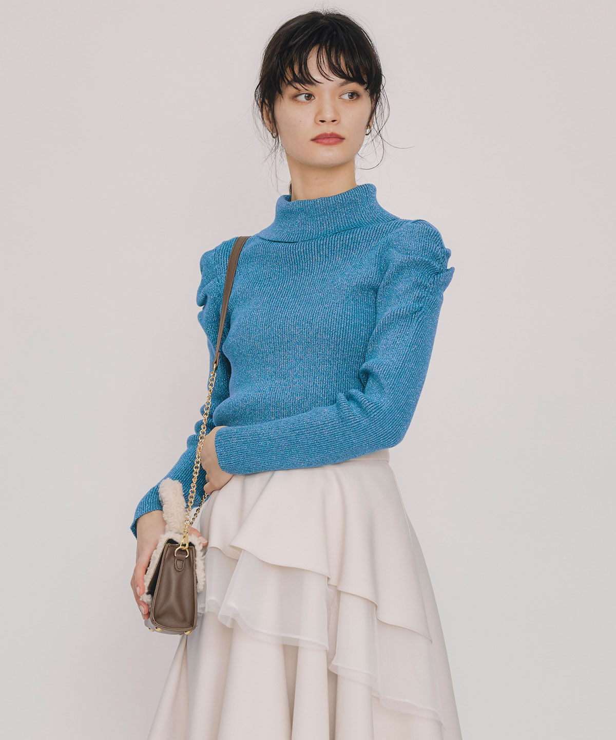 REDYAZEL「ラメタートルニットプルオーバー」|ニット・セーター|