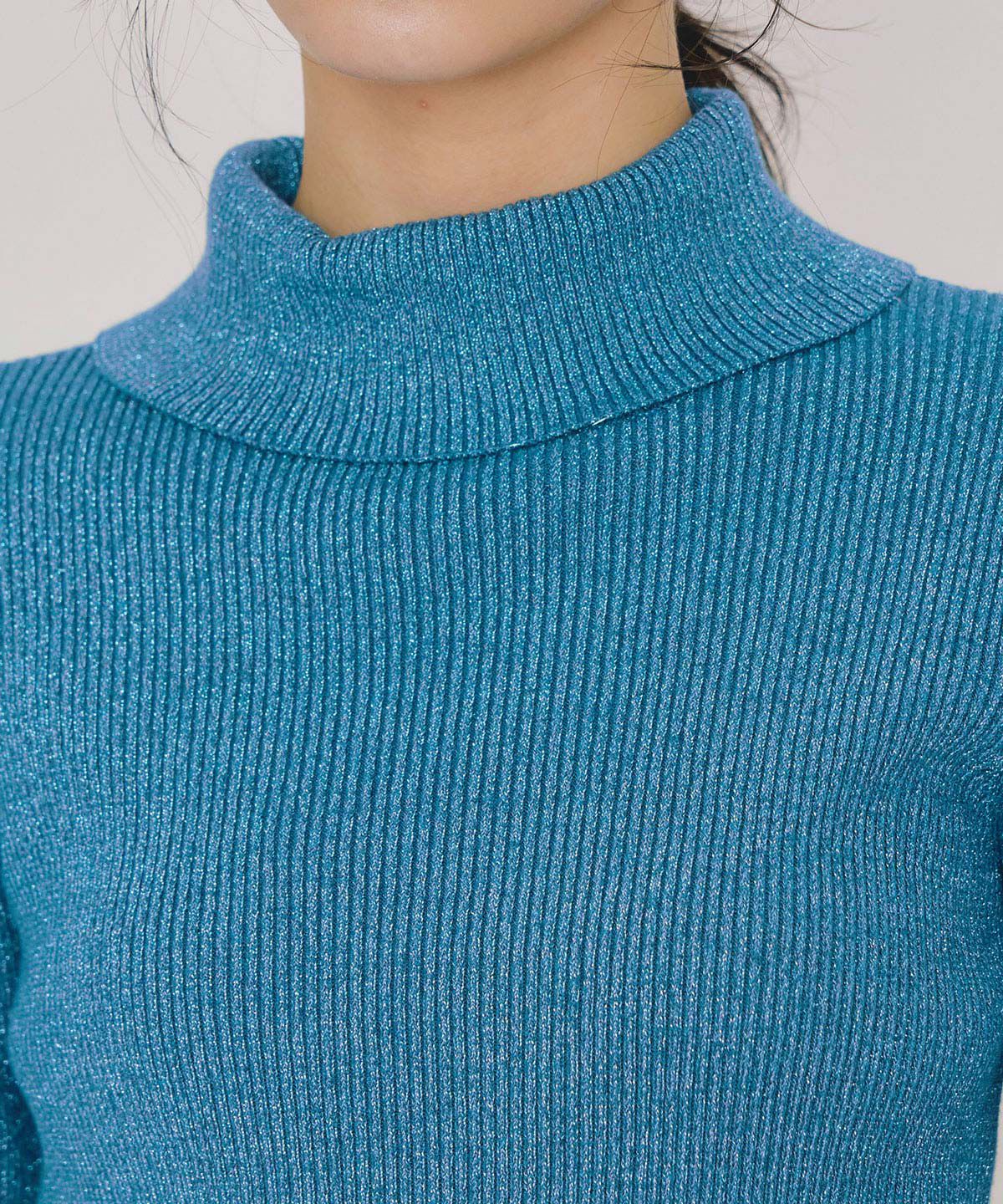 REDYAZEL「ラメタートルニットプルオーバー」|ニット・セーター|