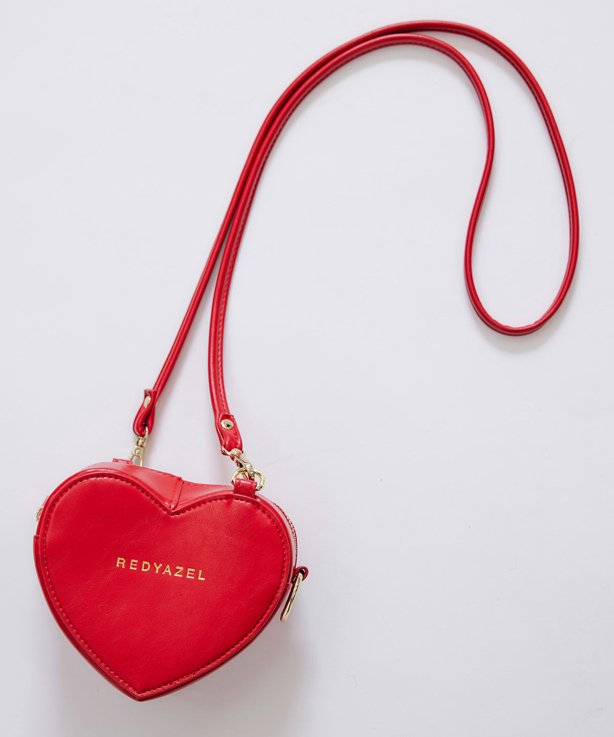 REDYAZEL「Love Me Heart モチーフ2WAYミニショルダーバッグ」|ショルダー・メッセンジャー|レッド
