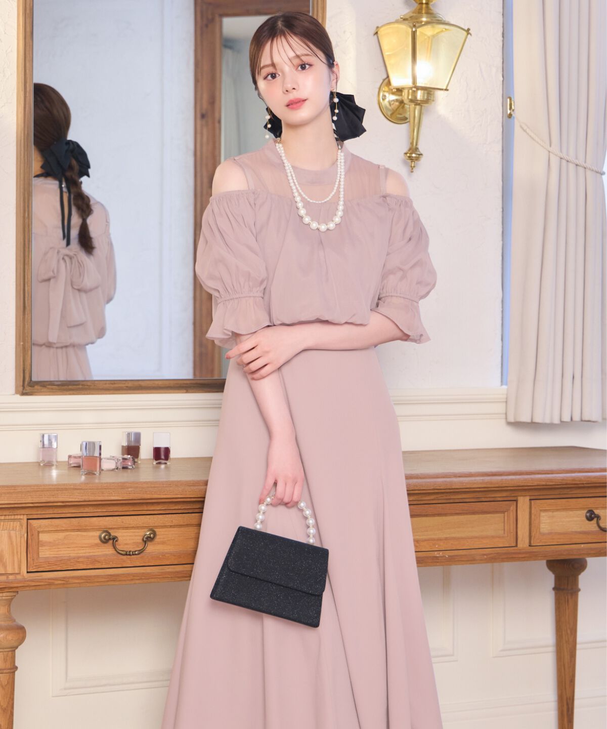 WILLSELECTION「リボンビスチェ付きドレス」|ドレス|