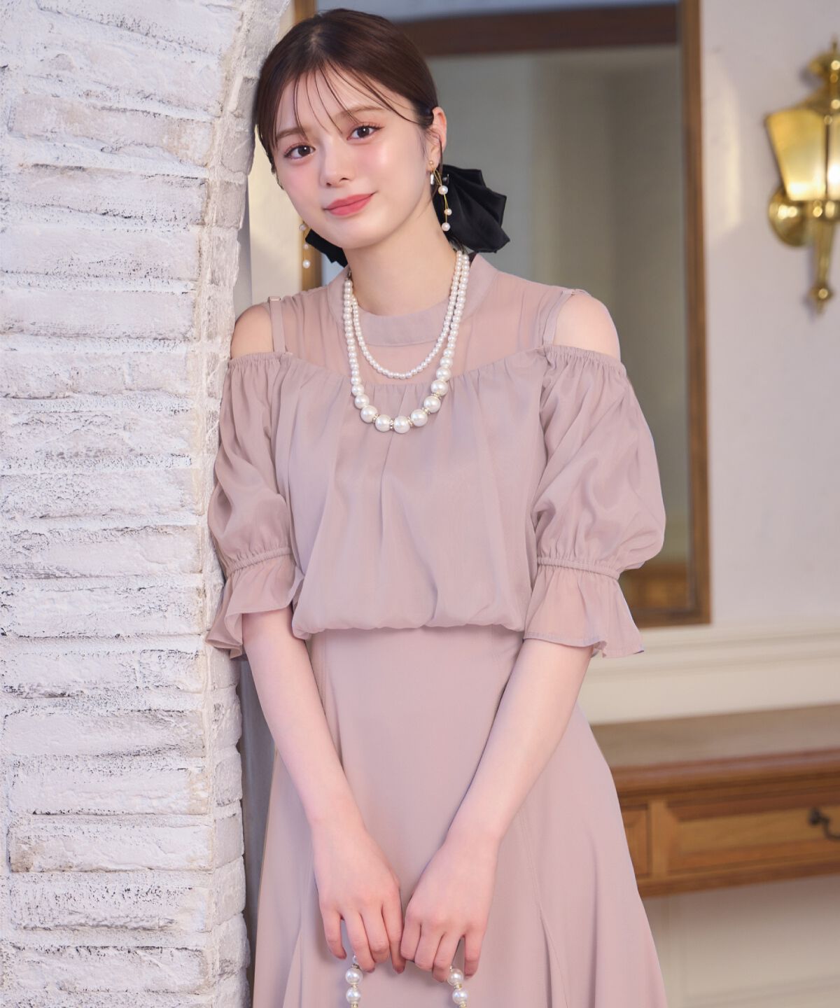 WILLSELECTION「リボンビスチェ付きドレス」|ドレス|