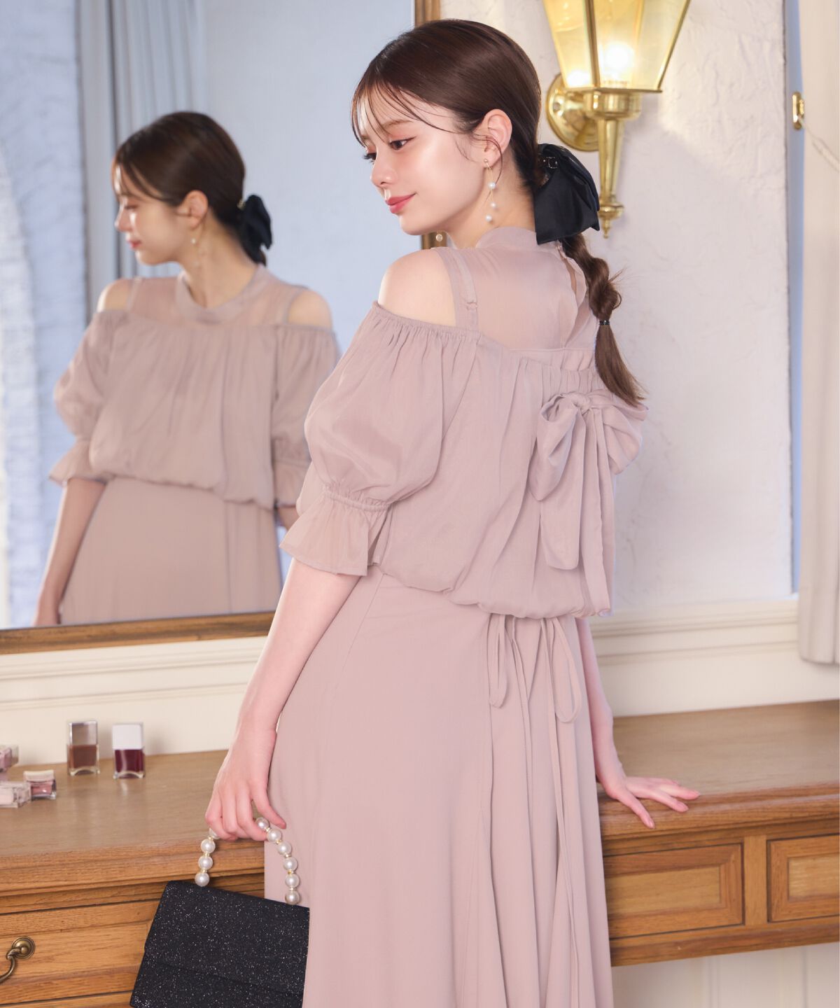 WILLSELECTION「リボンビスチェ付きドレス」|ドレス|