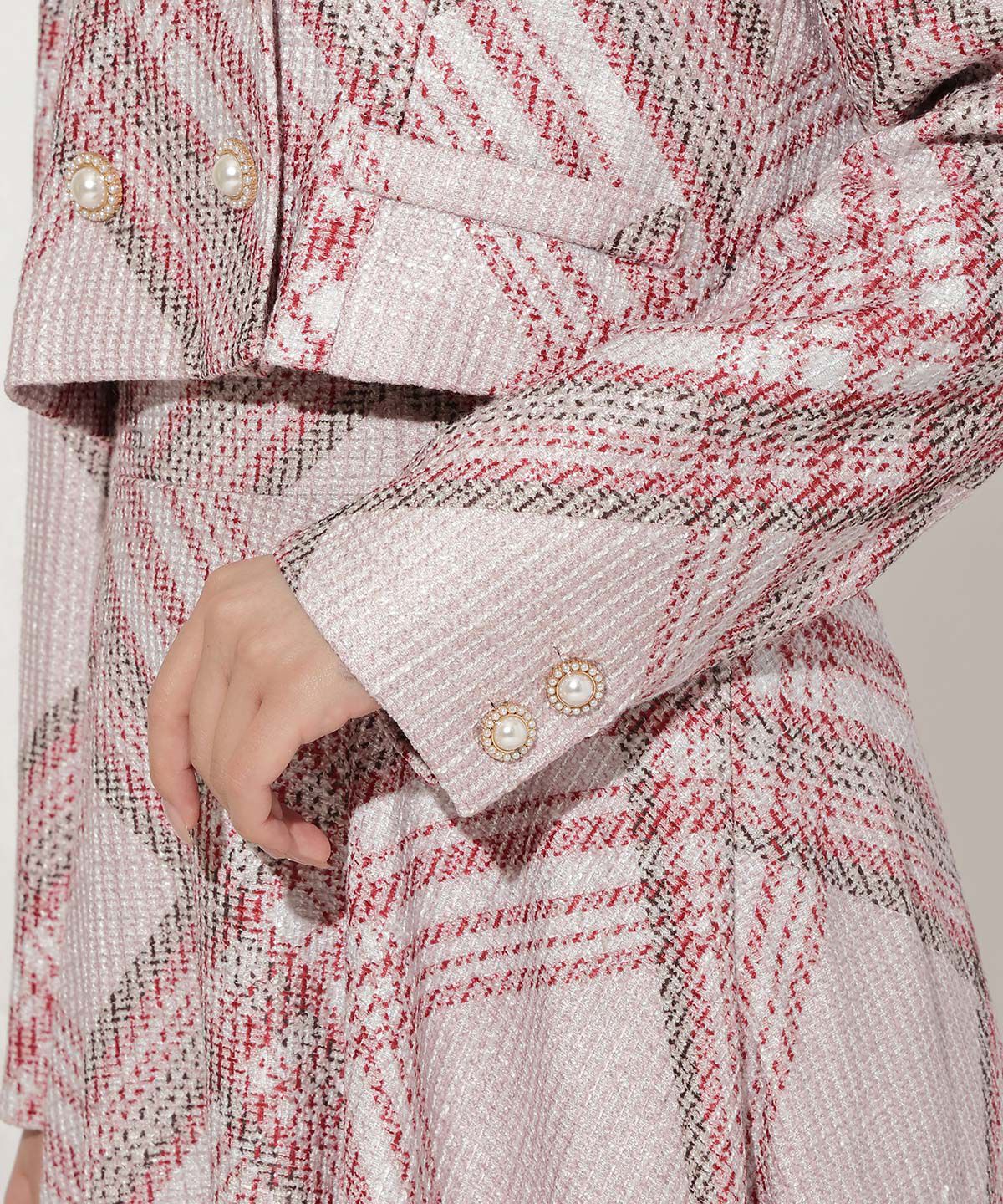 WILLSELECTION「ツイードチェックショートジャケット」|テーラードジャケット|