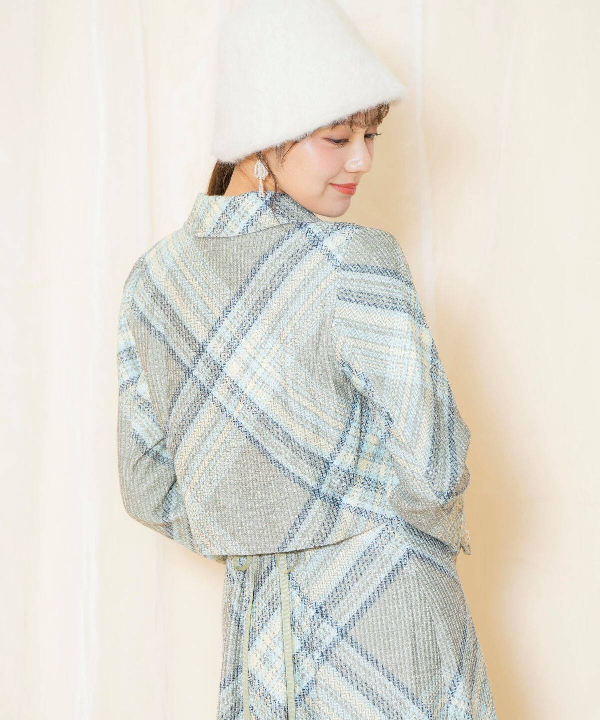 WILLSELECTION「ツイードチェックショートジャケット」|テーラードジャケット|