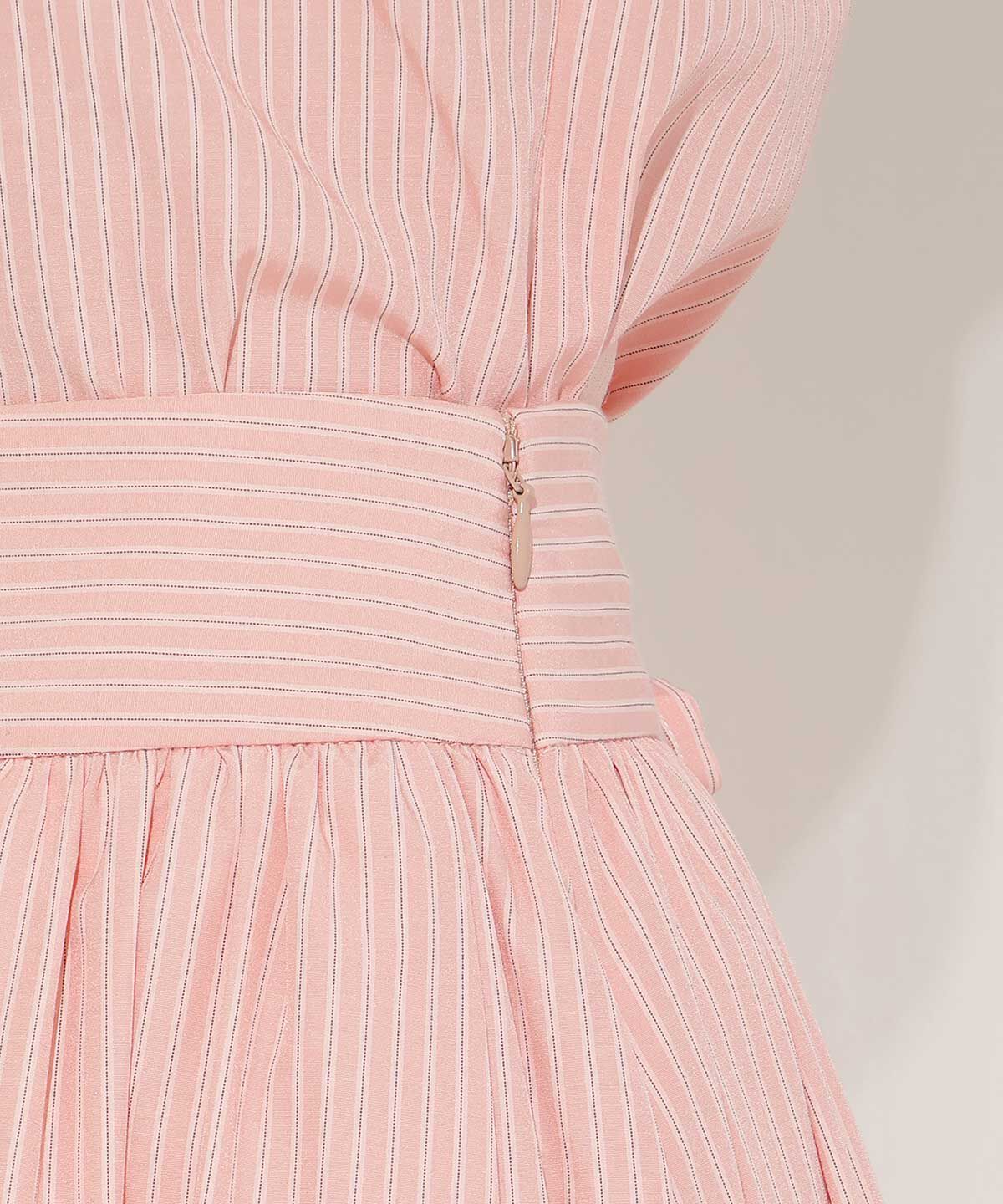 WILLSELECTION「バックレースアップストライプスカート」|フレア|