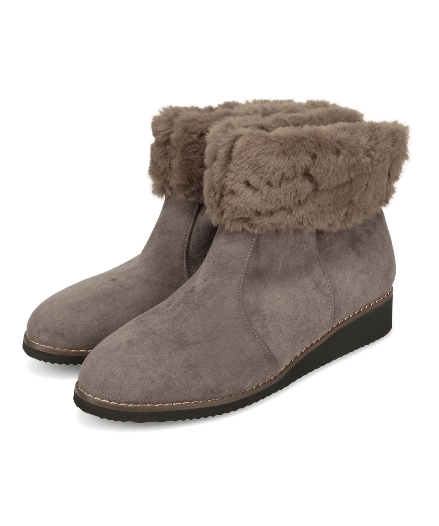 WA Oriental TRaffic「たっぷりファーウエッジソールブーツ/52411」|ショートブーツ|