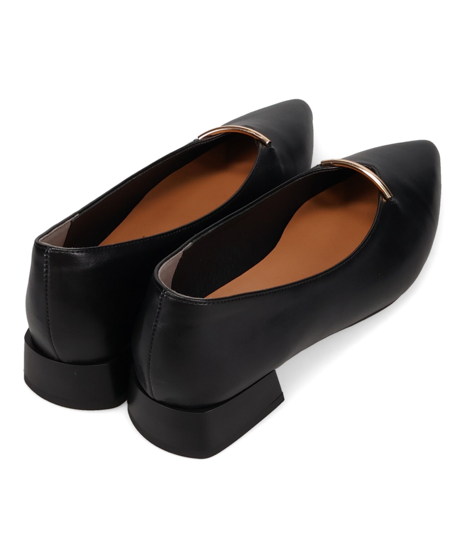 ORiental TRaffic「【WEB限定】ラインメタルパーツ ポインテッドトゥ パンプス /55304 フラット シンプル」|パンプス|