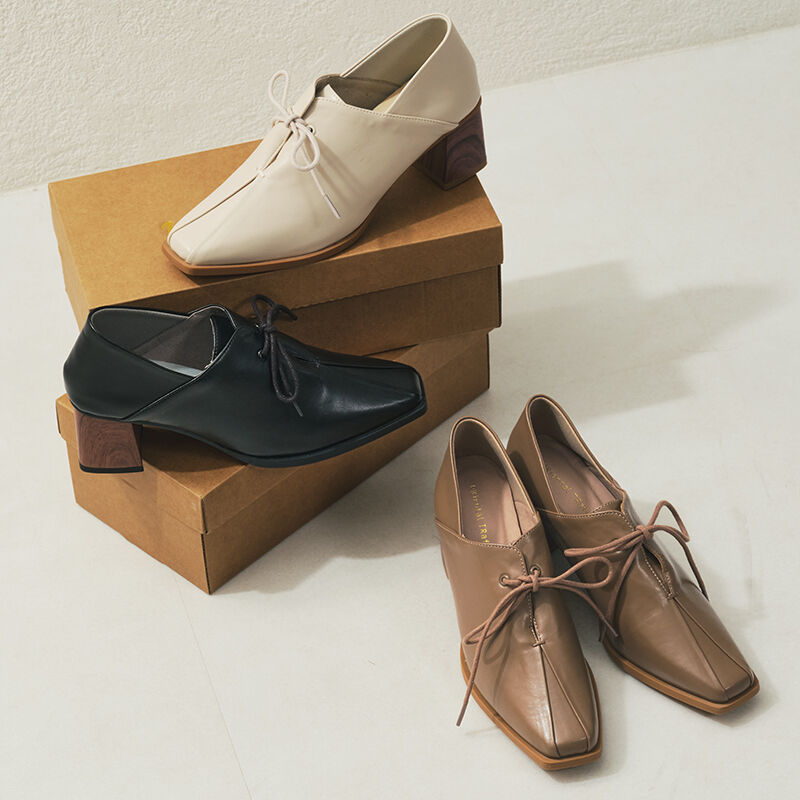 ORiental TRaffic「●2026春夏新作●ウッドヒールパンプス/61102」|パンプス|BEIGE