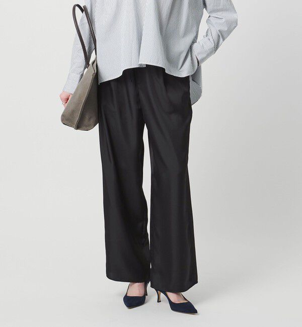 UNITED ARROWS「シルクライク イージーパンツ」|チノ|