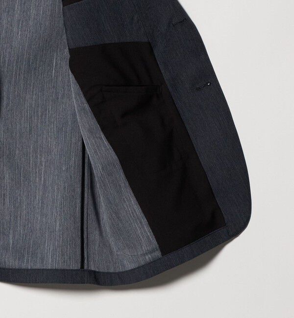 UNITED ARROWS「デニムライク シングル ２ボタン テーラード ジャケット UA COZY　ウォッシャブル　ヨコストレッチ　防しわ」|テーラードジャケット|