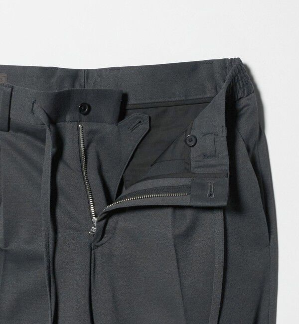 UNITED ARROWS「ジャージー スリムテーパード サイドシャーリング 1プリーツ スラックス」|スラックス|