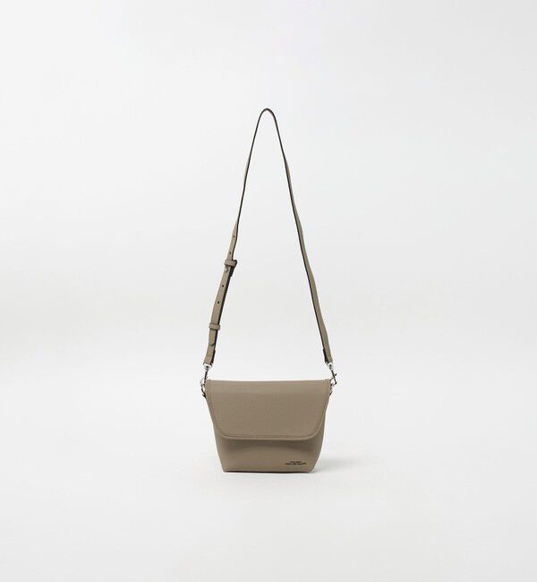 UNITED ARROWS green label relaxing「シボ レザーライク フラップ ショルダーバッグ」|ショルダー・メッセンジャー|BEIGE