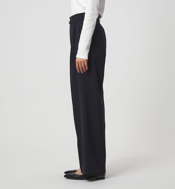 UNITED ARROWS green label relaxing「［size SHORT/TALLあり］パウドレ ワイド パンツ ウォッシャブル ストレッチ」|スラックス|