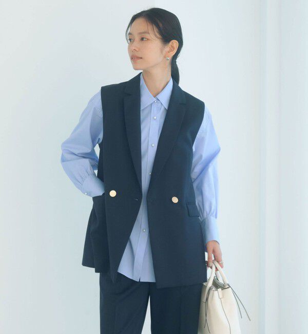 UNITED ARROWS green label relaxing「Greed グリード テーラード ジレ ウォッシャブル」|ベスト・ジレ|NAVY