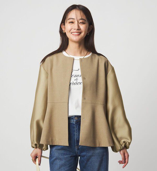 UNITED ARROWS green label relaxing「［size SHORTあり］fleurie(フルリー) フォルム ジャケット」|ノーカラージャケット|