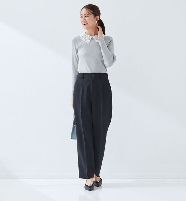 UNITED ARROWS green label relaxing「［size SHORT/TALLあり］Daily Chic セミフレア パンツ」|スラックス|