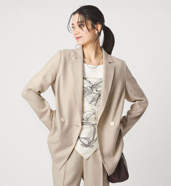 UNITED ARROWS green label relaxing「［size SHORTあり］リネンライク 2B ジャケット」|テーラードジャケット|