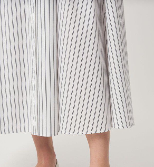 UNITED ARROWS green label relaxing「シャツ襟 フィット＆フレア タック 5分袖 ワンピース」|ワンピース|