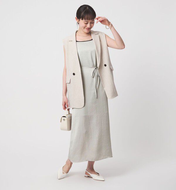 UNITED ARROWS green label relaxing「ライトサテン キャミソール ワンピース」|ワンピース|