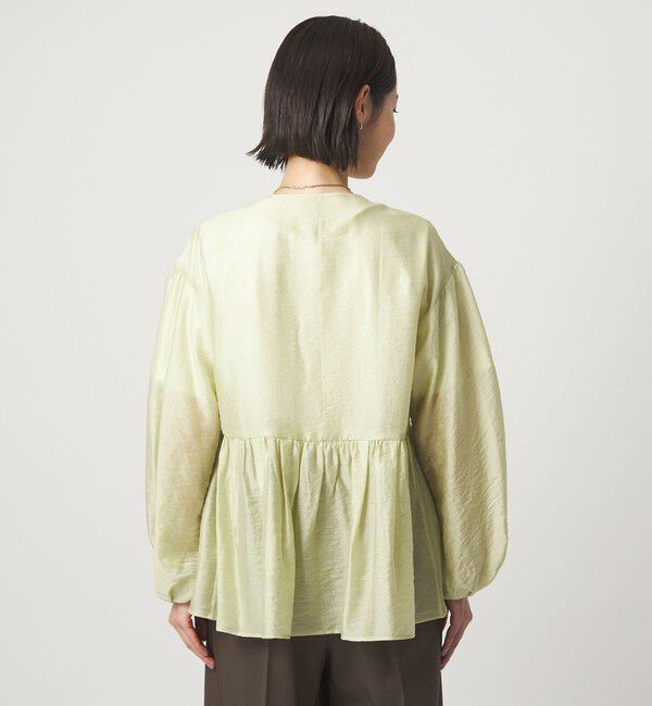 UNITED ARROWS green label relaxing「［size SHORTあり］fleurie(フルリー) シアー ノーカラー ジャケット 接触冷感」|ノーカラージャケット|