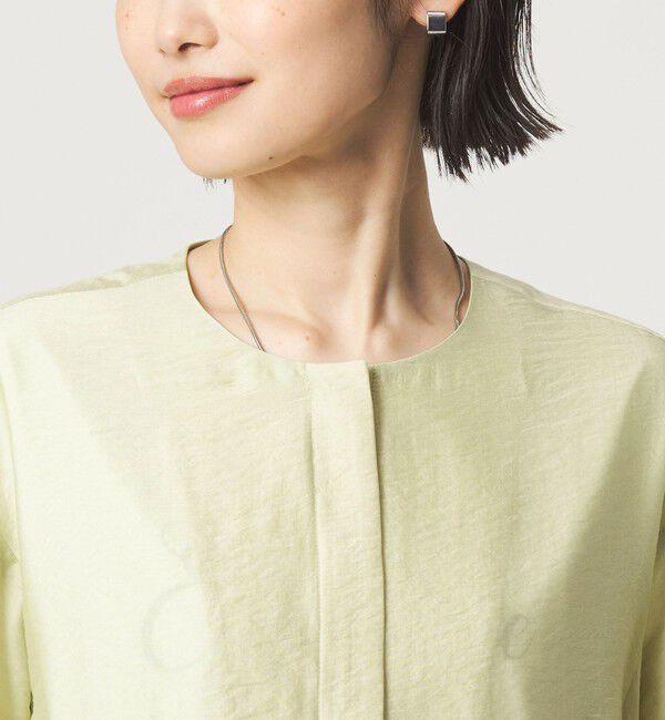 UNITED ARROWS green label relaxing「［size SHORTあり］fleurie(フルリー) シアー ノーカラー ジャケット 接触冷感」|ノーカラージャケット|