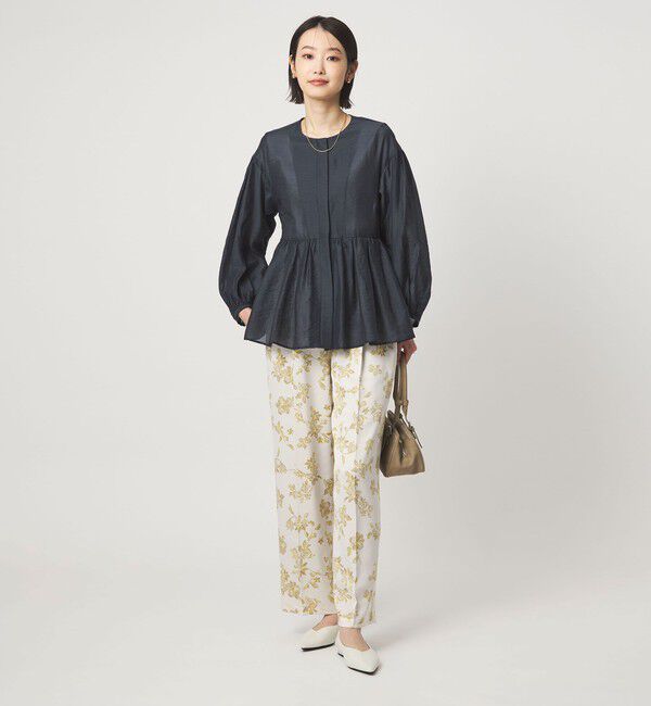 UNITED ARROWS green label relaxing「［size SHORTあり］fleurie(フルリー) シアー ノーカラー ジャケット 接触冷感」|ノーカラージャケット|