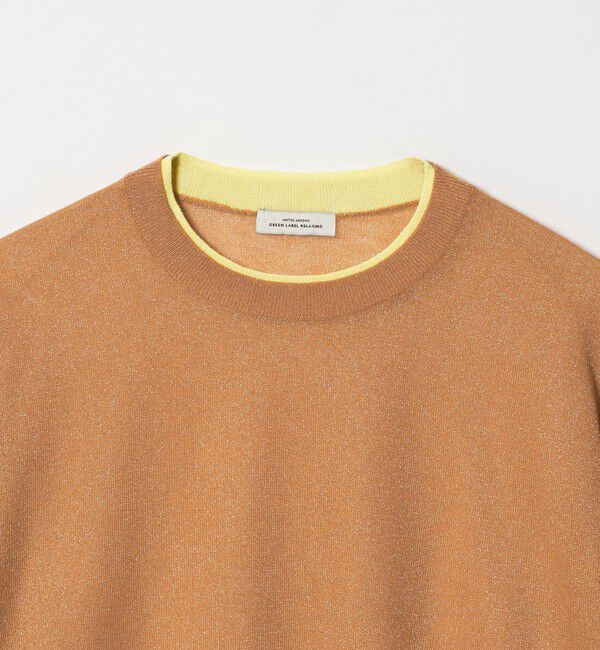UNITED ARROWS green label relaxing「【WEB限定】＜at ease＞バイカラー シアー ニット プルオーバー」|ニット・セーター|