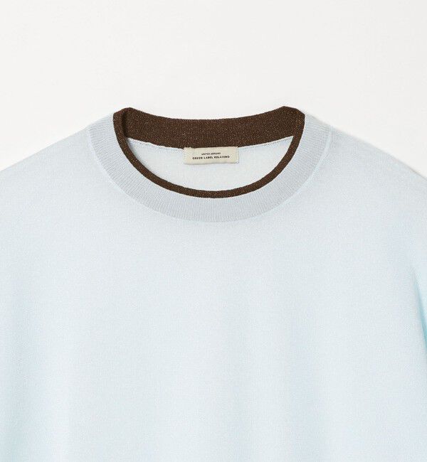UNITED ARROWS green label relaxing「【WEB限定】＜at ease＞バイカラー シアー ニット プルオーバー」|ニット・セーター|