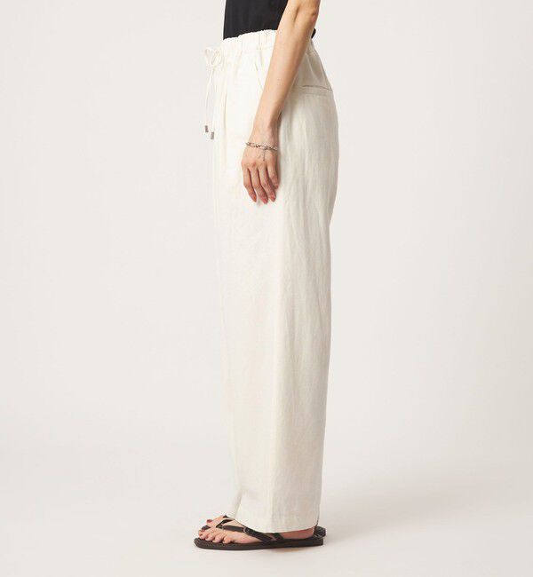 UNITED ARROWS green label relaxing「BREEZE LINEN ブリーズリネン ワイド パンツ オフホワイト ドット」|その他|