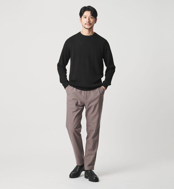 BEAUTY&YOUTH UNITED ARROWS「【WEB限定 WARDROBE SMART】マシーンウォッシャブル ウールミックス アゼ クルーネック」|ニット・セーター|