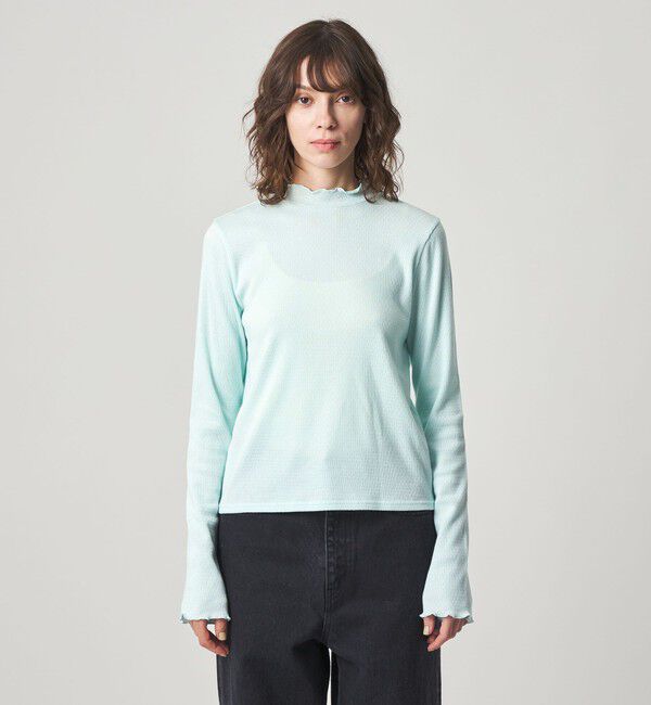 STEVEN ALAN「＜Steven Alan＞ドット リブ フリル プルオーバー」|Tシャツ・カットソー|