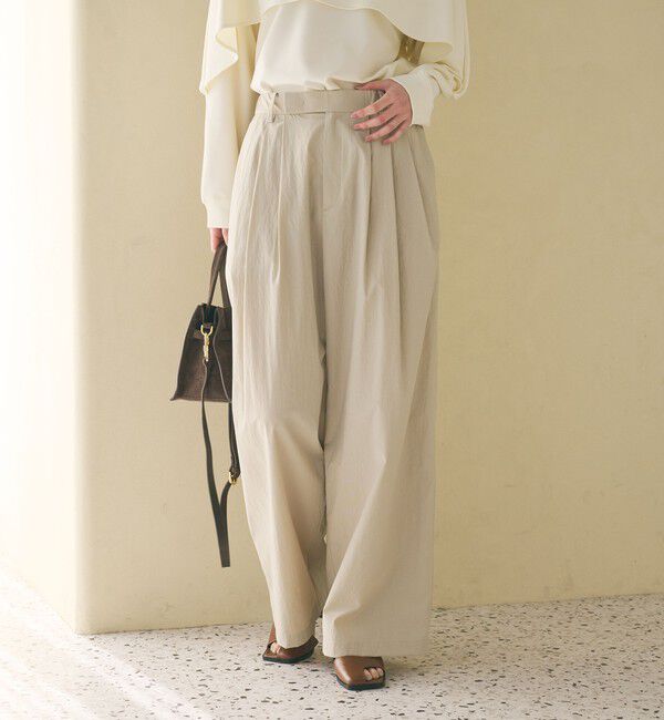 BEAUTY&YOUTH UNITED ARROWS「ナイロンコットン ワイドタックパンツ ウォッシャブル」|その他|NATURAL