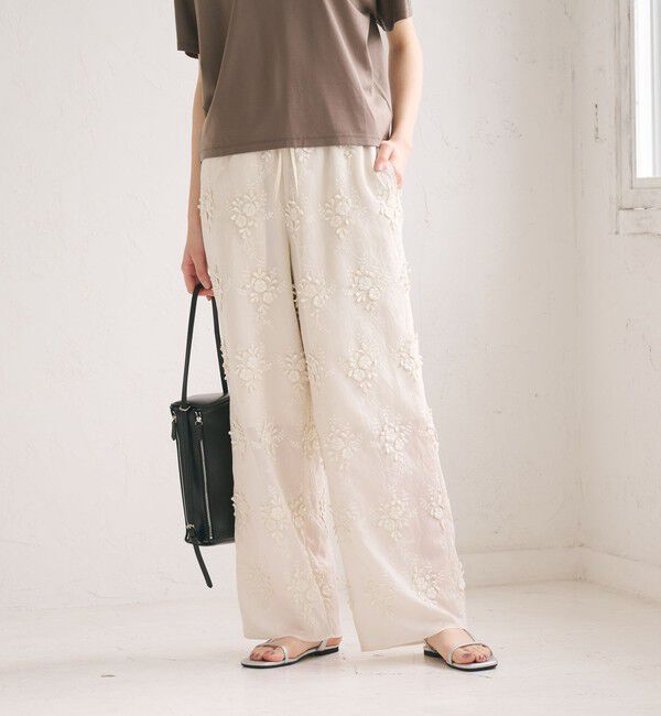 BEAUTY&YOUTH UNITED ARROWS「セルロースナイロン エンブロイダリー イージーパンツ」|その他|