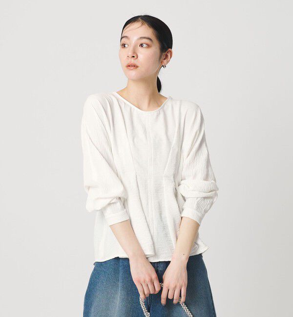 BEAUTY&YOUTH UNITED ARROWS「【WEB限定】ウエストタック ペプラムプルオーバー ウォッシャブル」|Tシャツ・カットソー|