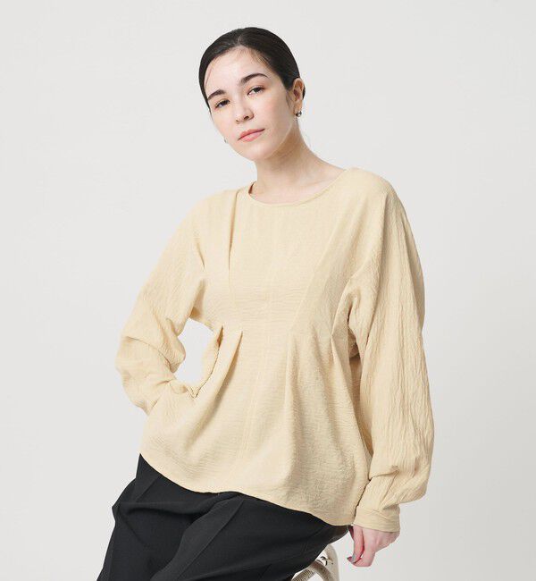 BEAUTY&YOUTH UNITED ARROWS「【WEB限定】ウエストタック ペプラムプルオーバー ウォッシャブル」|Tシャツ・カットソー|NATURAL