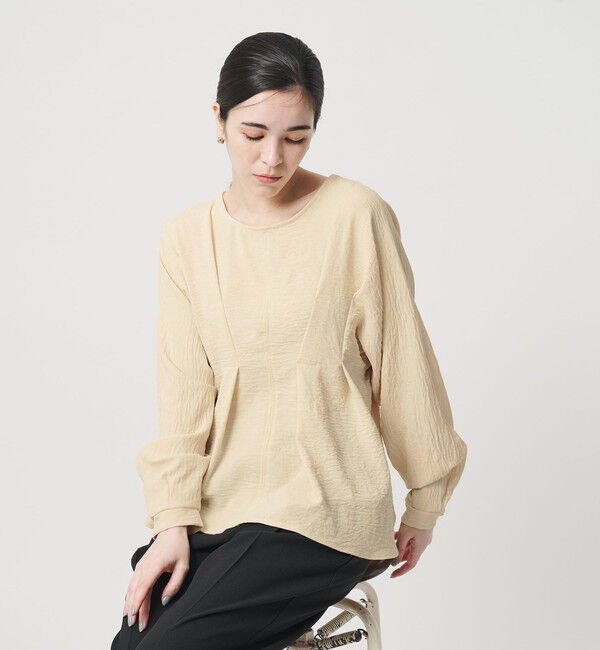 BEAUTY&YOUTH UNITED ARROWS「【WEB限定】ウエストタック ペプラムプルオーバー ウォッシャブル」|Tシャツ・カットソー|